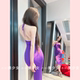 性感露背紫色针织吊带连衣裙女纯欲中长款 TiTi美少女 包臀裙