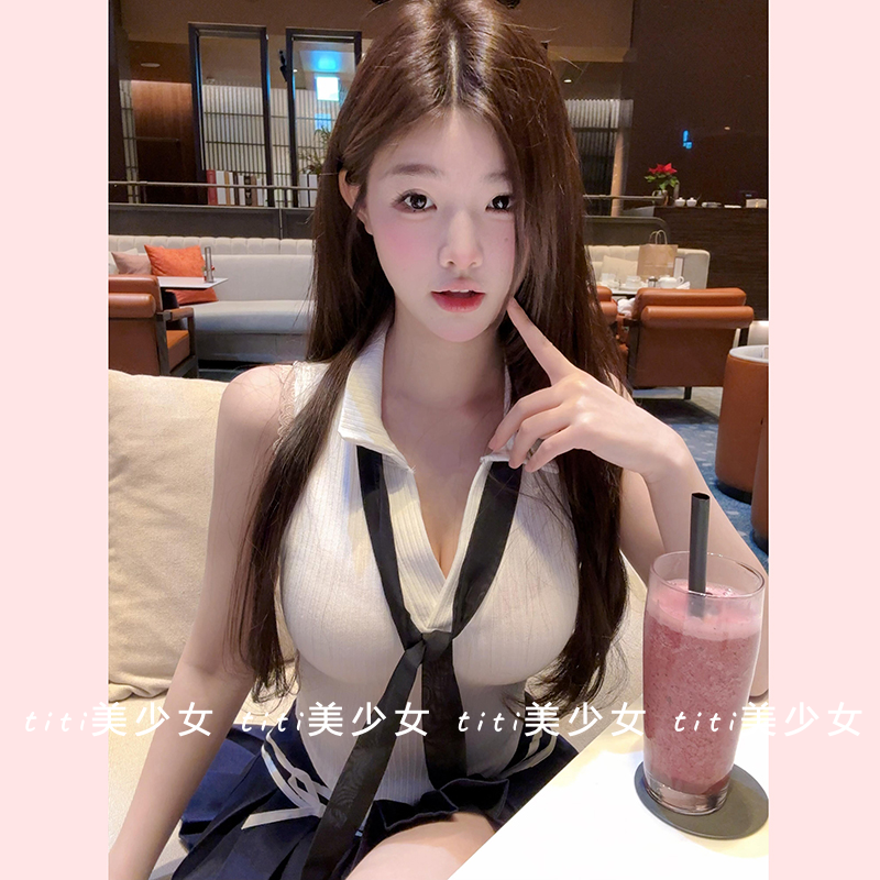 【TiTi美少女】春季新款复古修身翻领纯色螺纹无袖背心短款上衣女,女装/女士精品,大码内搭,淘宝优惠券,粉丝福利购,淘宝优惠卷