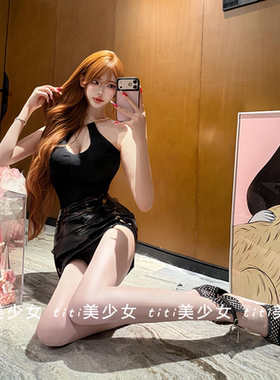 内搭辣妹性感黑色外穿上衣
