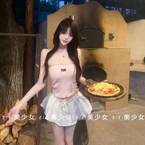 织带针织抹胸上衣内搭背心女