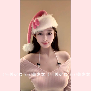 纯欲毛衣内搭上衣 修身 针织打底衫 奶白色蕾丝内搭 TiTi美少女