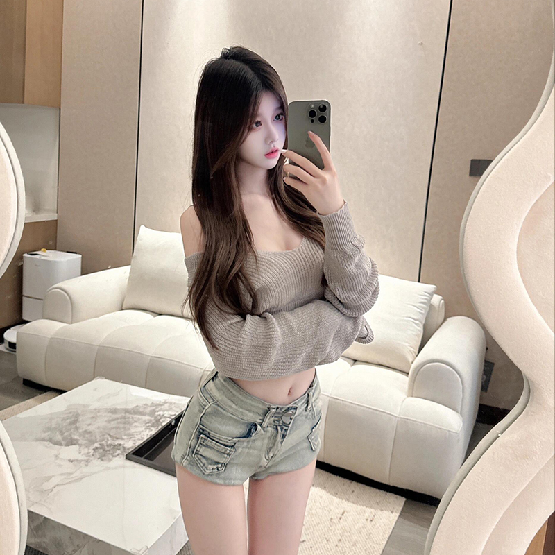长袖上衣清纯少女薄款毛衣