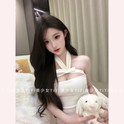纯欲风性感双层蝴蝶结交叉背心