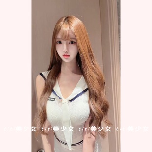 纯欲甜美设计显瘦透气海军领针织T恤马甲背心上衣 TiTi美少女