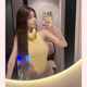 TiTi美少女 纯欲辣妹高领小背心上衣吊带内搭针织感挂脖设计感