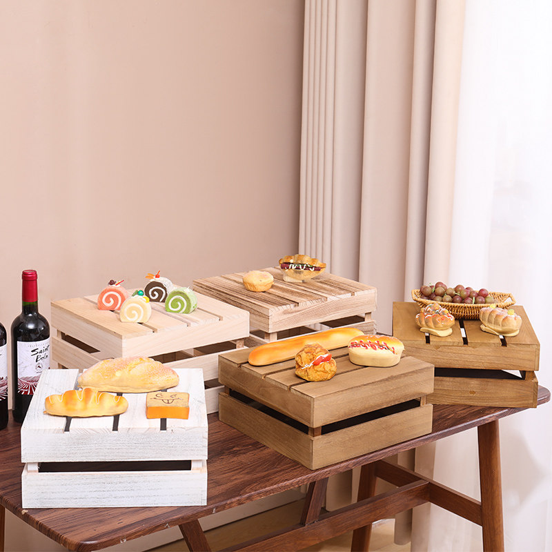 派对陈列木箱活动婚庆甜品摆台糕点木架台牧场风木盒堆茶歇木框箱