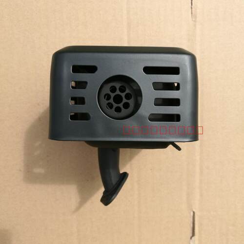 汽油机发动机消声器170F动力微耕机四冲程消音器带导向口隔热器