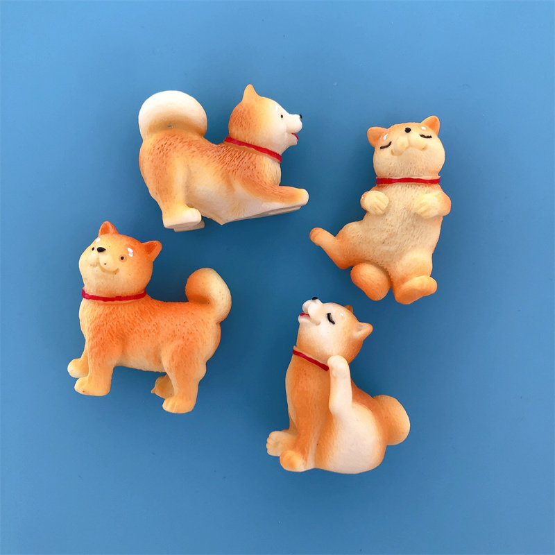 小黄狗秋田犬冰箱贴磁贴个性创意卡通可爱狗狗动物磁力贴吸铁石