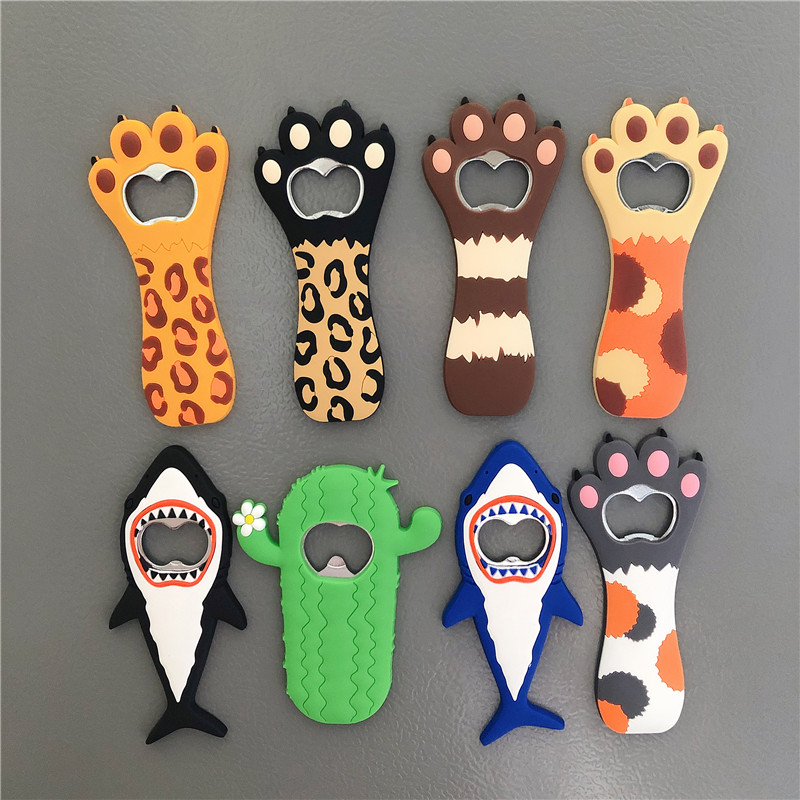 立体熊抓开酒器磁吸居家装饰