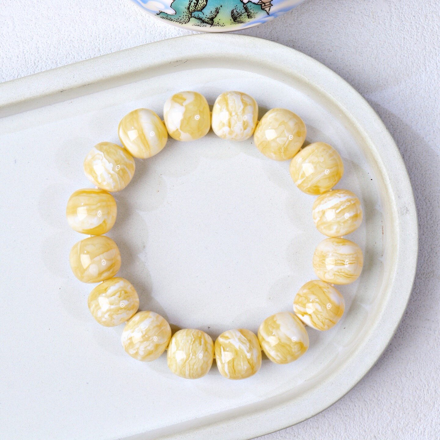 正品天然俄料蜜蜡白花蜡老型14mm手串男女款手链文玩收藏珠宝饰品