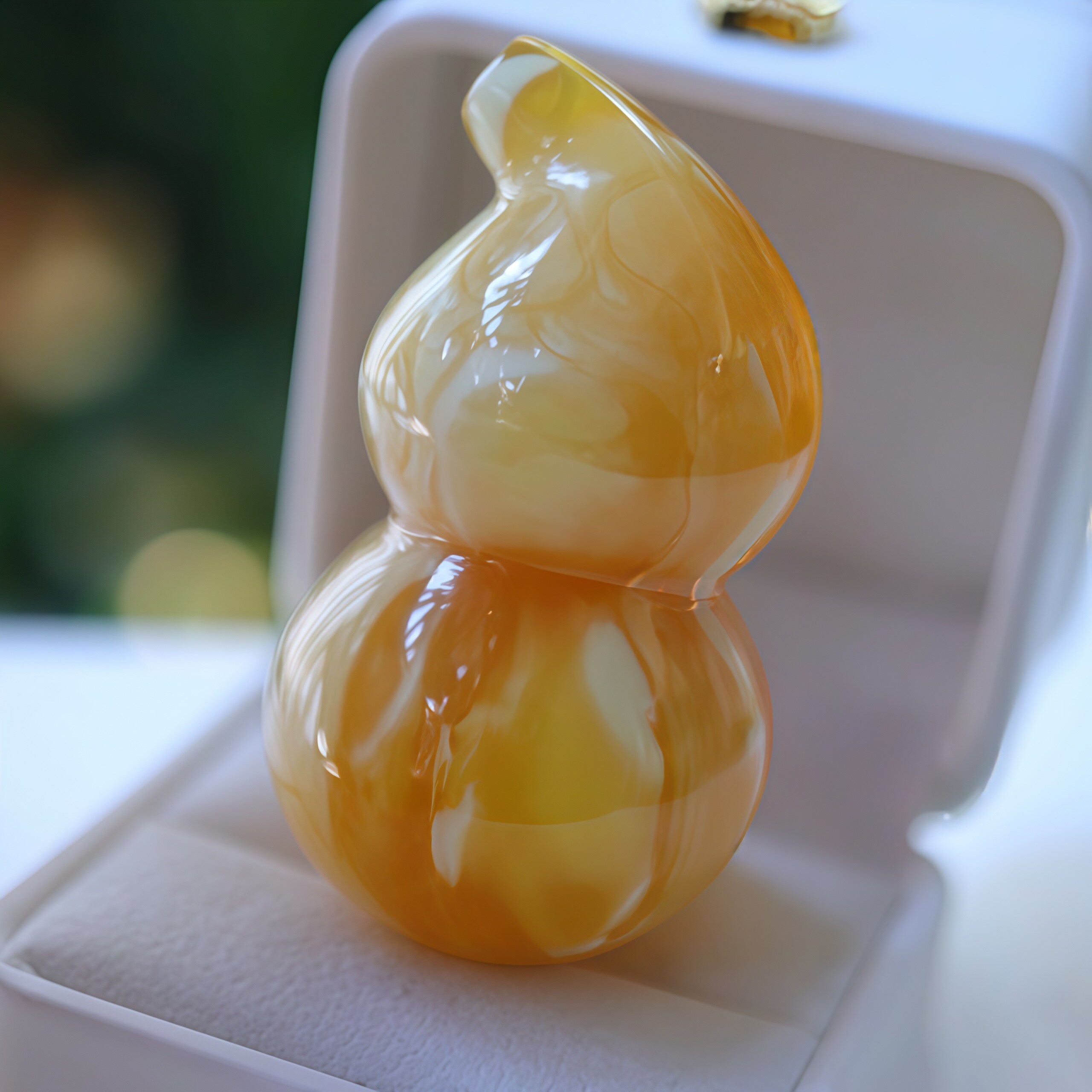 正品天然俄料蜜蜡葫芦吊坠白花蜡妖花挂件文玩收藏孤品珠宝饰品