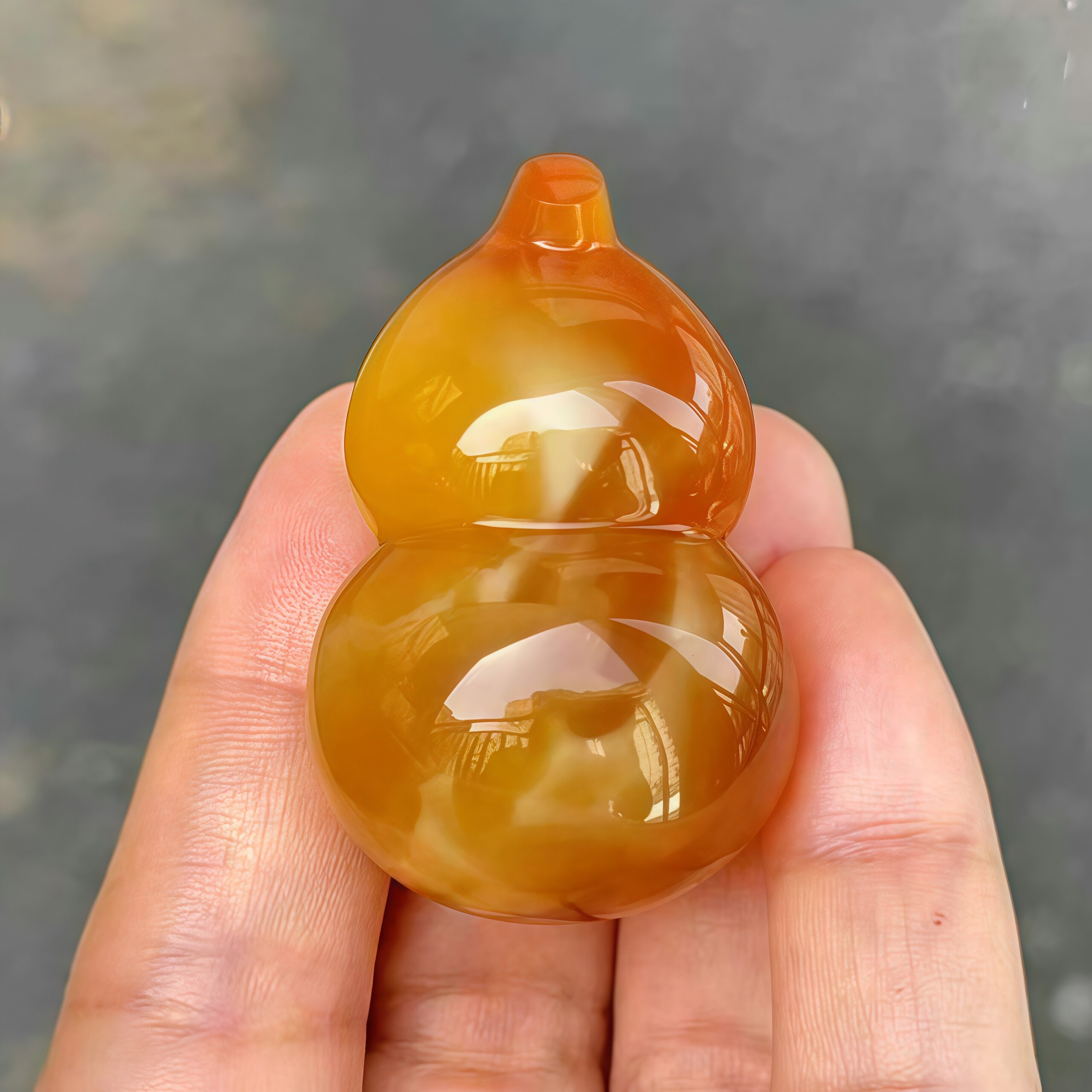 正品天然俄料蜜蜡蜜糖红花蜡葫芦吊坠挂件男女款文玩孤品珠宝饰品