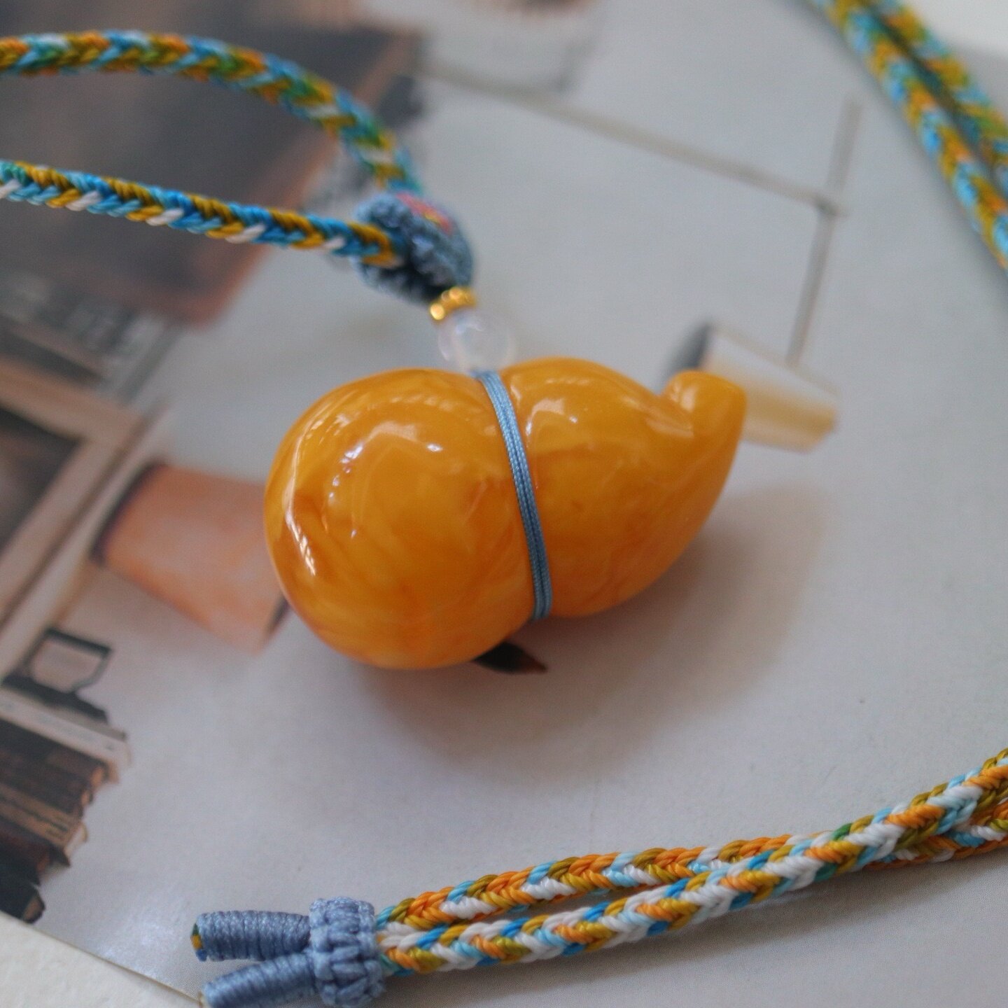 正品天然俄料精品老蜡蜜蜡立体葫芦吊坠男女款文玩百搭珠宝饰品