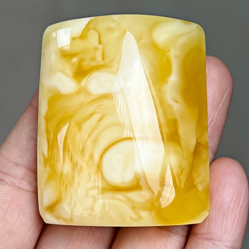 正品天然俄料满蜡橘白妖花蜜蜡 无事牌 牌子吊坠男款文玩珠宝饰品