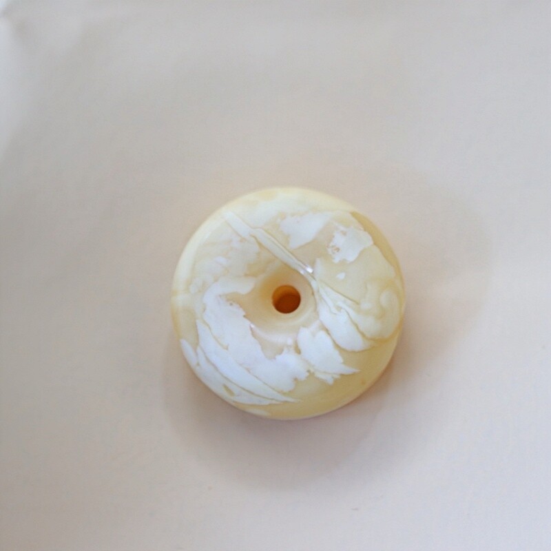 正品天然俄料满蜡奶白蜡蜜蜡平安扣吊坠女款文玩百搭时尚珠宝饰品