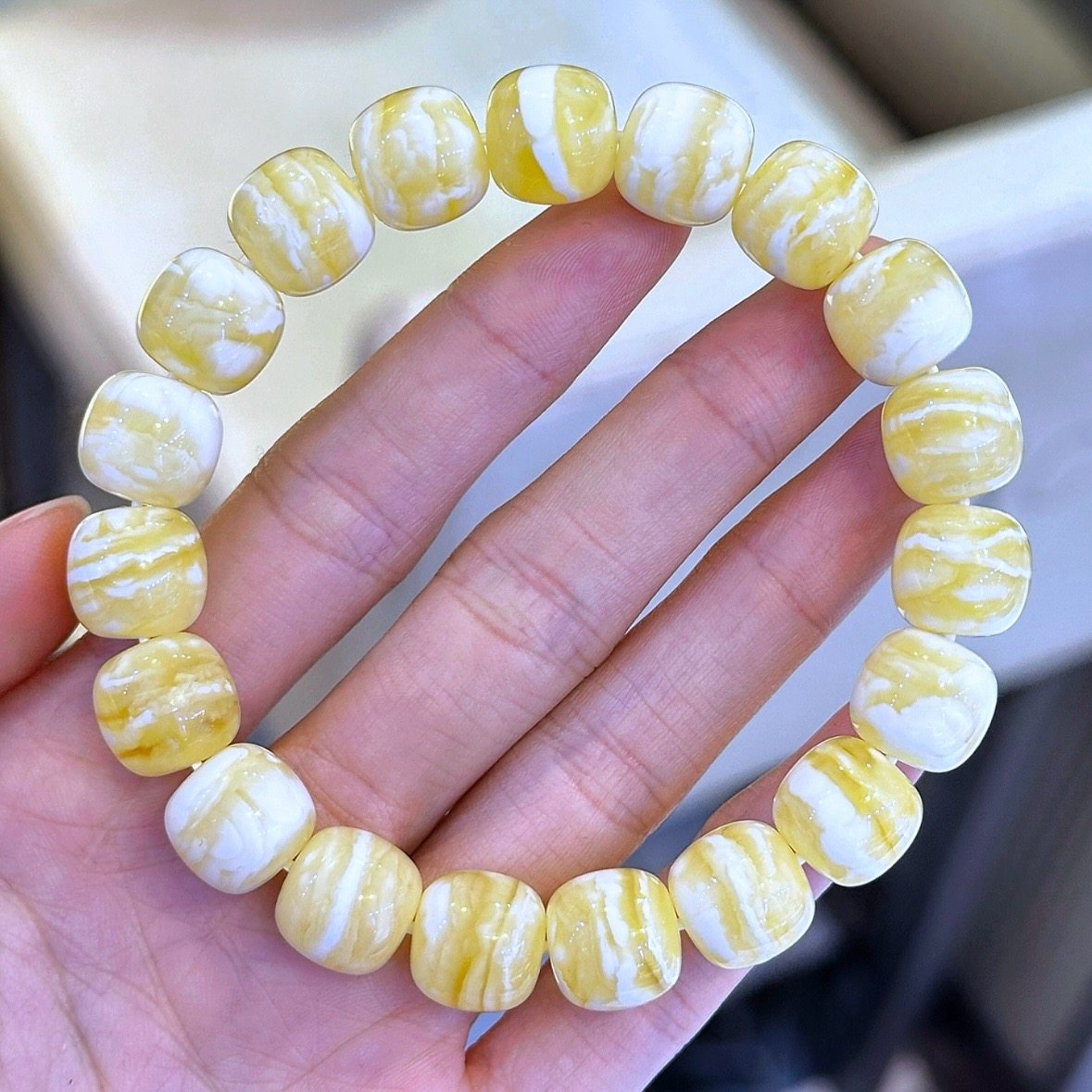 正品天然俄料精品同料虎皮千层雪蜜蜡11.8mm老型手串文玩珠宝饰品