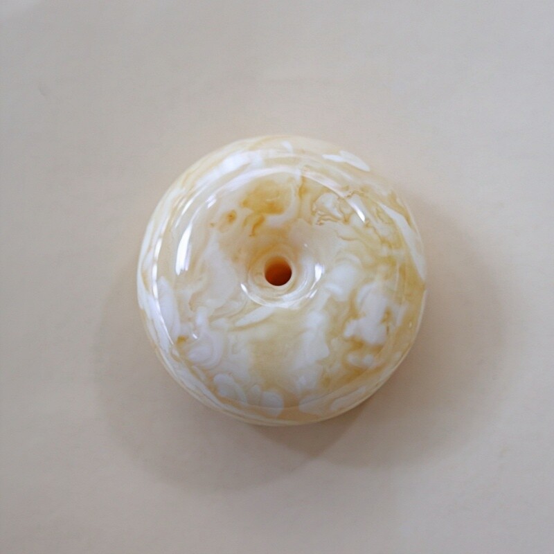 正品天然俄料白花蜡妖花蜜蜡平安扣吊坠女款轻奢文玩时尚珠宝饰品