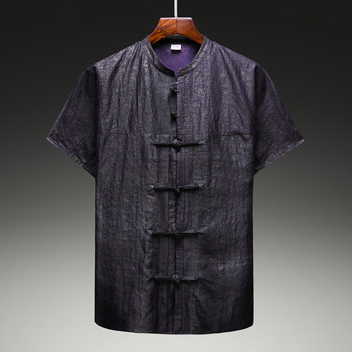 【香云纱】夏季龟裂纹唐装中老年