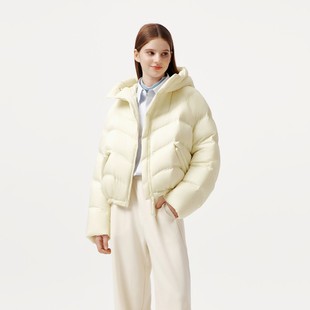 坦博尔新款连帽羽绒服短款休闲时尚小个子女生保暖外套TB5530388A