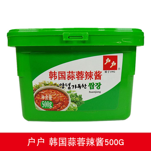 户户蒜蓉辣酱500g韩式烤肉火锅