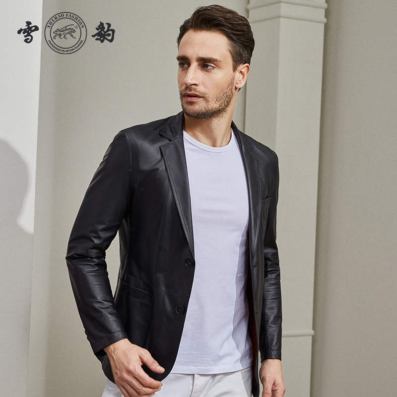 雪豹超超薄系列头层新品真皮皮衣