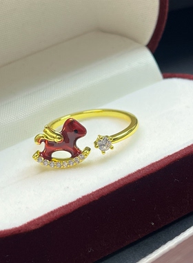 铜合金8054复古百搭时尚小马戒指