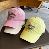春夏季 速干薄款 橡胶字母棒球帽子女百搭户外运动防晒遮阳鸭舌帽男