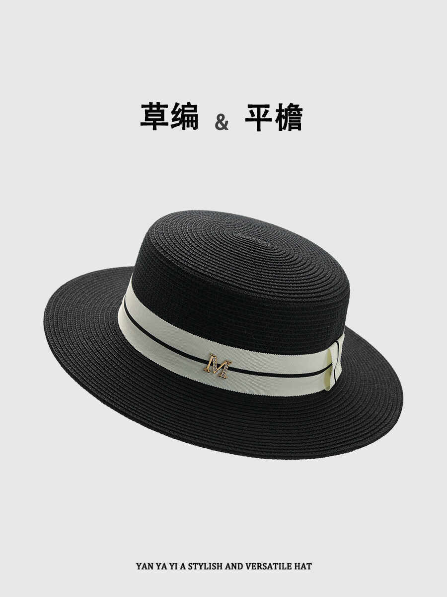 海边沙滩帽子平顶太阳复古夏季