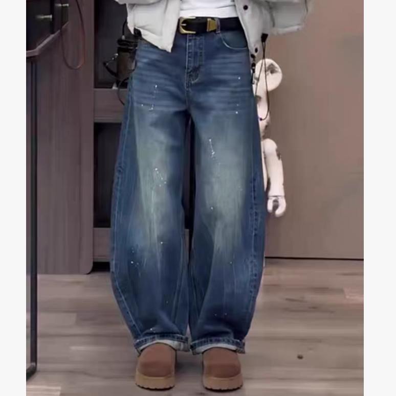 【轻奢高端定制】冬季韩版加绒显瘦百搭油漆牛仔裤JP-6381,女装/女士精品,毛针织衫,淘宝优惠券,粉丝福利购,淘宝优惠卷