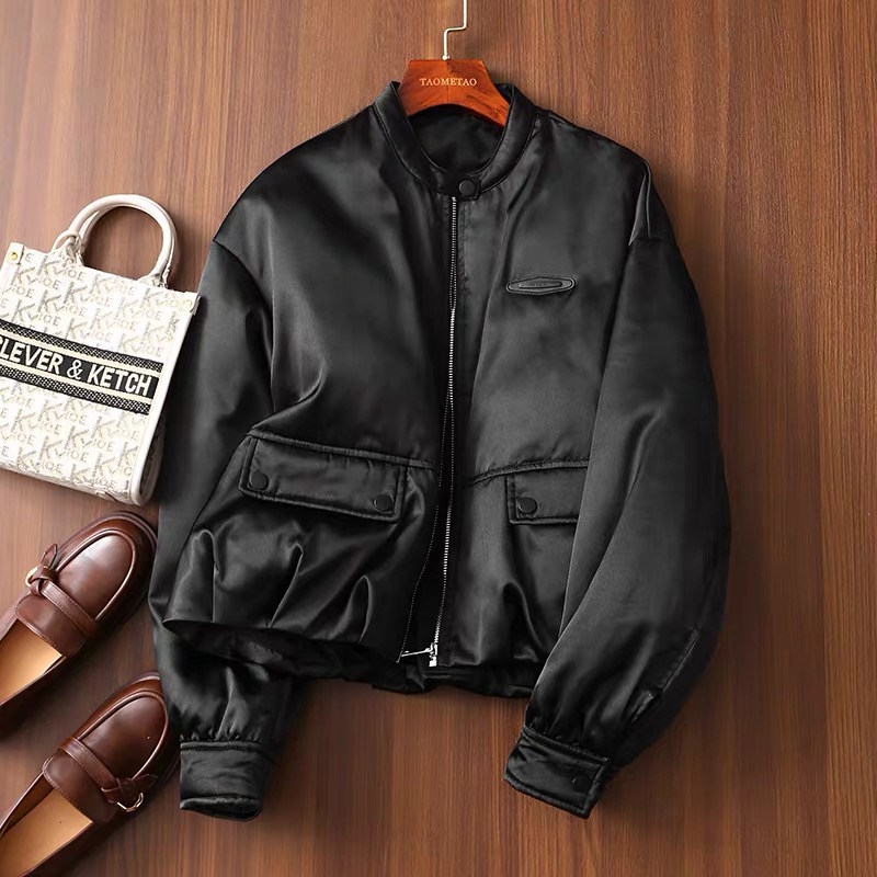 【轻奢高端定制】冬季立领百搭90白鸭绒棒球服鹅绒羽绒服JP-918