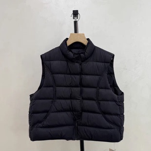 韓版 輕奢高端定制 冬季 19566 立領百搭白鴨絨羽絨服馬甲JP