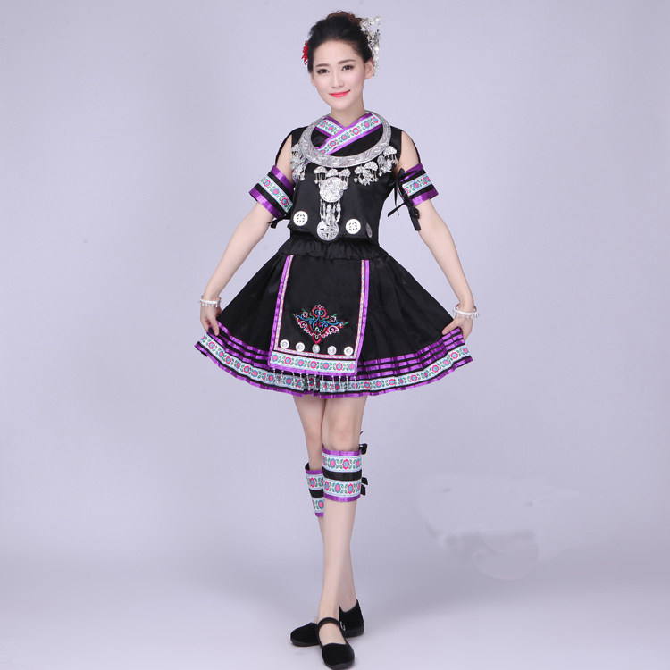 苗族服装瑶族演出服女云南彝族少数民族壮族黎族土家族舞蹈服服饰