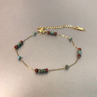 古着 Ballad Golden Colorful 金链彩谣手链 Chain Vintage