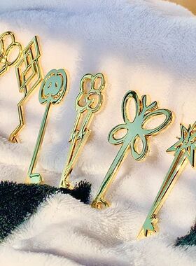 和谐之元小马宝莉钥匙黑色皮绳项链原创设计动漫小众高级感锁骨链