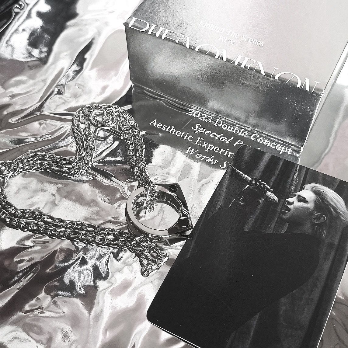 s925银蔡徐坤专辑主题现象戒指女