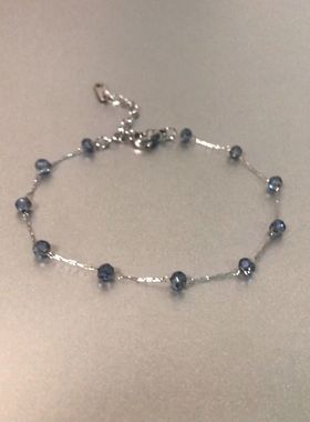 Vintage 古着 | Silver - Thread Blue Beads 蓝珠手链送女友礼物