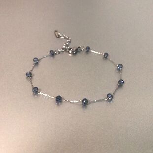 Vintage 古着 | Silver - Thread Blue Beads 蓝珠手链送女友礼物