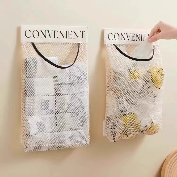 壁挂大容量垃圾袋收纳网兜