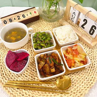 盤 幼兒園美食擺拍餐具餐食伙食拍照道具午餐菜品食譜拍攝道具套裝