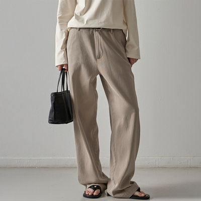 休闲裤女高腰显瘦阔腿裤长裤子