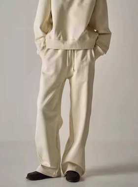 FACADE PATTERN休闲裤女秋冬新款松紧卫裤宽松直筒裤运动阔腿长裤