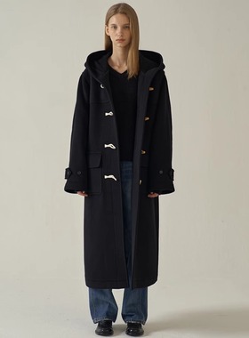 FACADE PATTERN牛角扣羊毛大衣女秋冬2025新款长款羊绒毛呢子外套