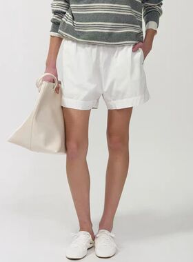 nothing written短裤女2025夏季新款高腰显瘦百搭直筒阔腿五分裤