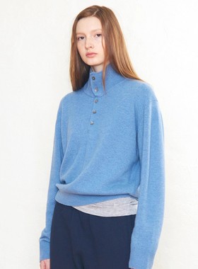 nothing written毛衣女秋冬季新款高级感polo领小个子羊毛针织衫