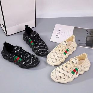 鱼软底舒适工作鞋 女八爪黑色 运动鞋 超轻百搭飞织上班舒适椰子女鞋