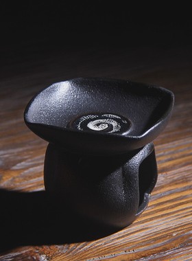妙吉祥 非遗传承黑色陶制熏香炉 承慧 酥油灯用 香粉香料熏香