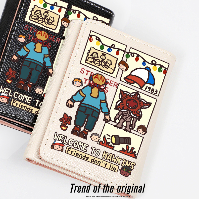 怪奇物语联名周边小众设计钱包女