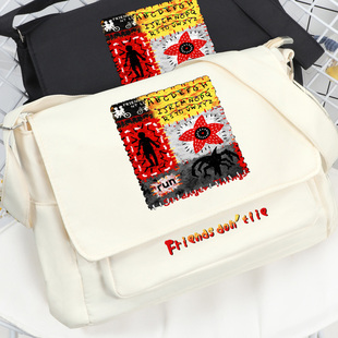 怪奇物语周边食人花魔王Max美剧同人休闲单肩包斜挎书包上课补习