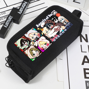 杀戮的天使周边艾扎克瑞吉儿同人卡通吧唧学生帆布收纳包文具盒笔袋大容量动漫二次元谷子礼物