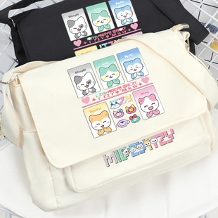 ITZY专辑应援同款itzy女团可爱周边休闲单肩包斜挎书包上课装书袋